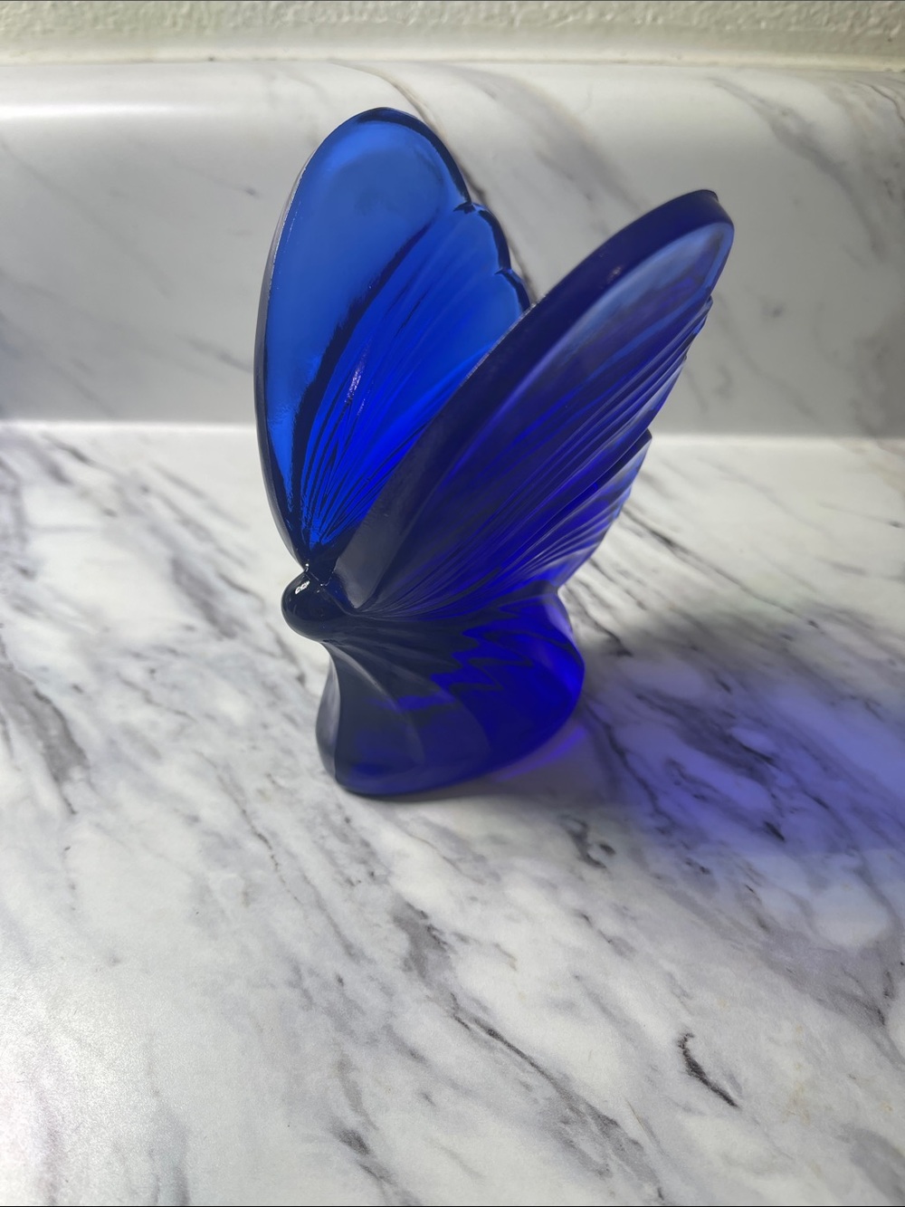 Fenton Blue Glass Butterfly
